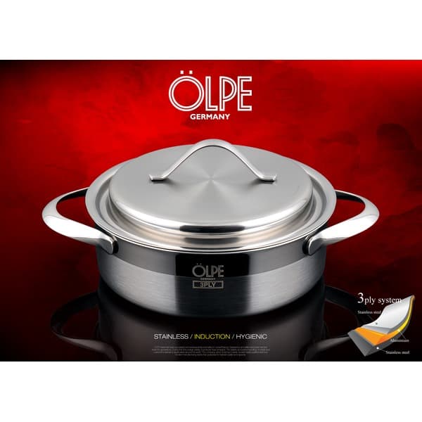 [OLPE] 독일 올페 엘레간트 3PLY냄비(통3중) 냄비 20CM(전골)OLP-20C
