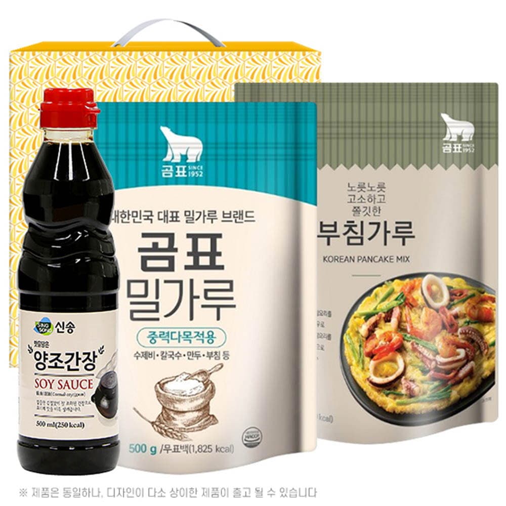 신송양조간장500ml 곰표밀가루500g 부침가루500g(3종)