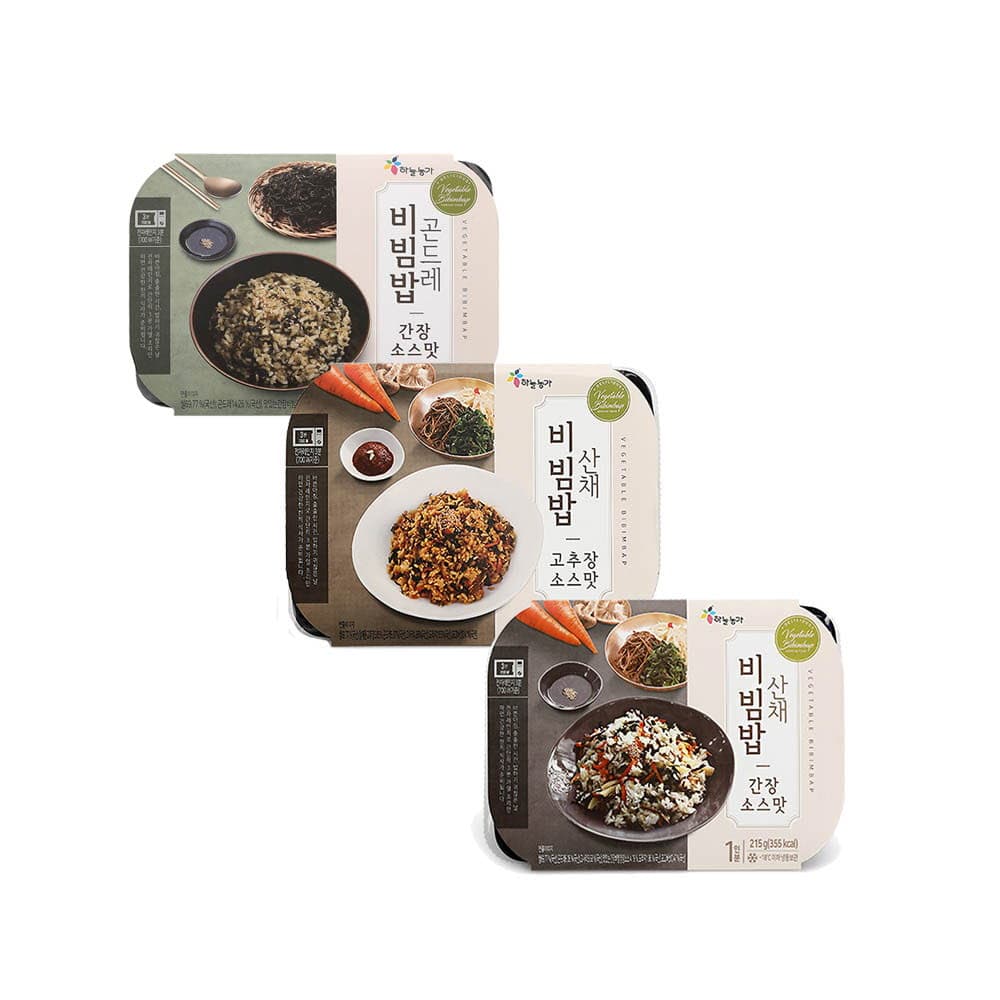 하늘농가 렌지쿡 산채비빔밥 3종