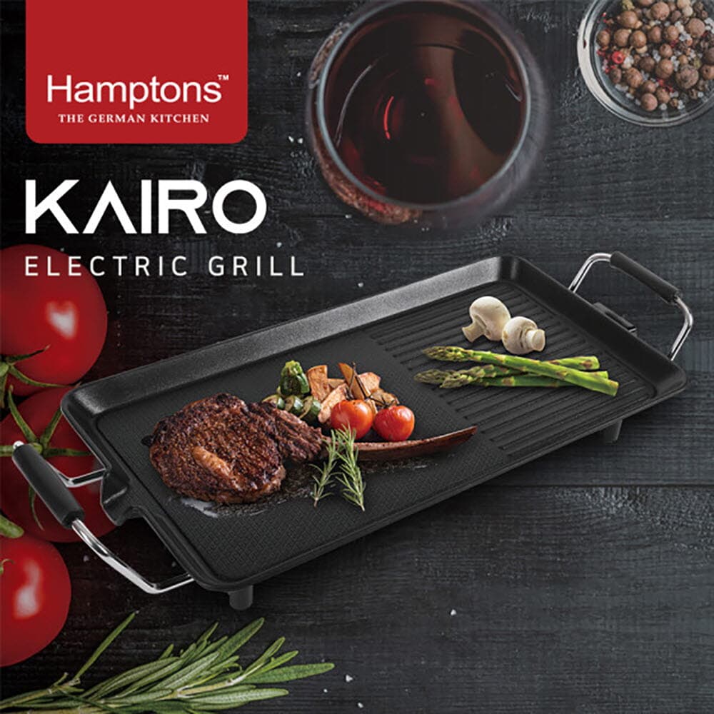 [Hamptons] 독일 햄튼 카이로(KAIRO) 전기그릴팬 (손잡이 칼라박스 포함) EG-014