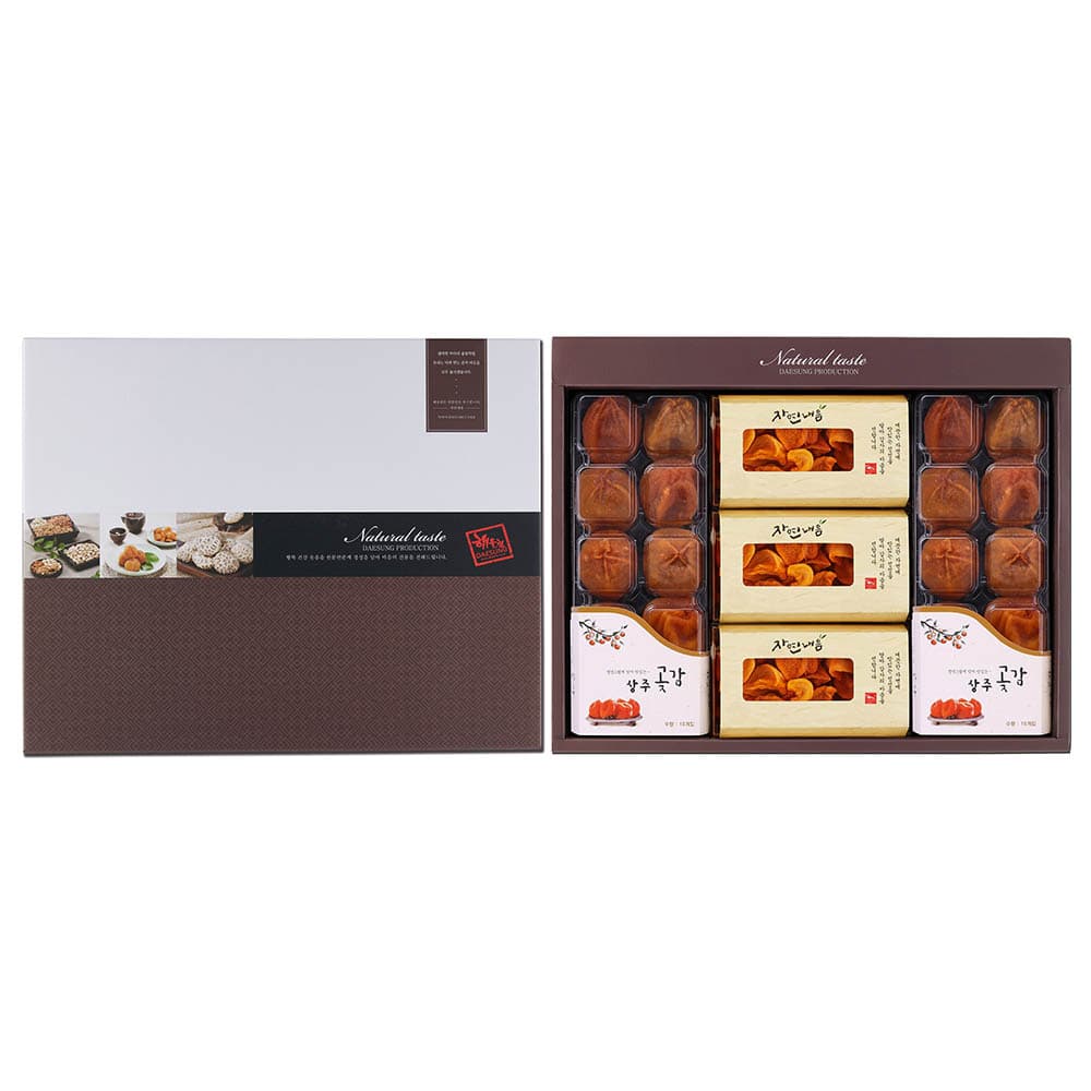 [해울림] 곶감 선물세트 4호(곶감 20과(과당45~50g) / 감말랭이 250g x 3ea)