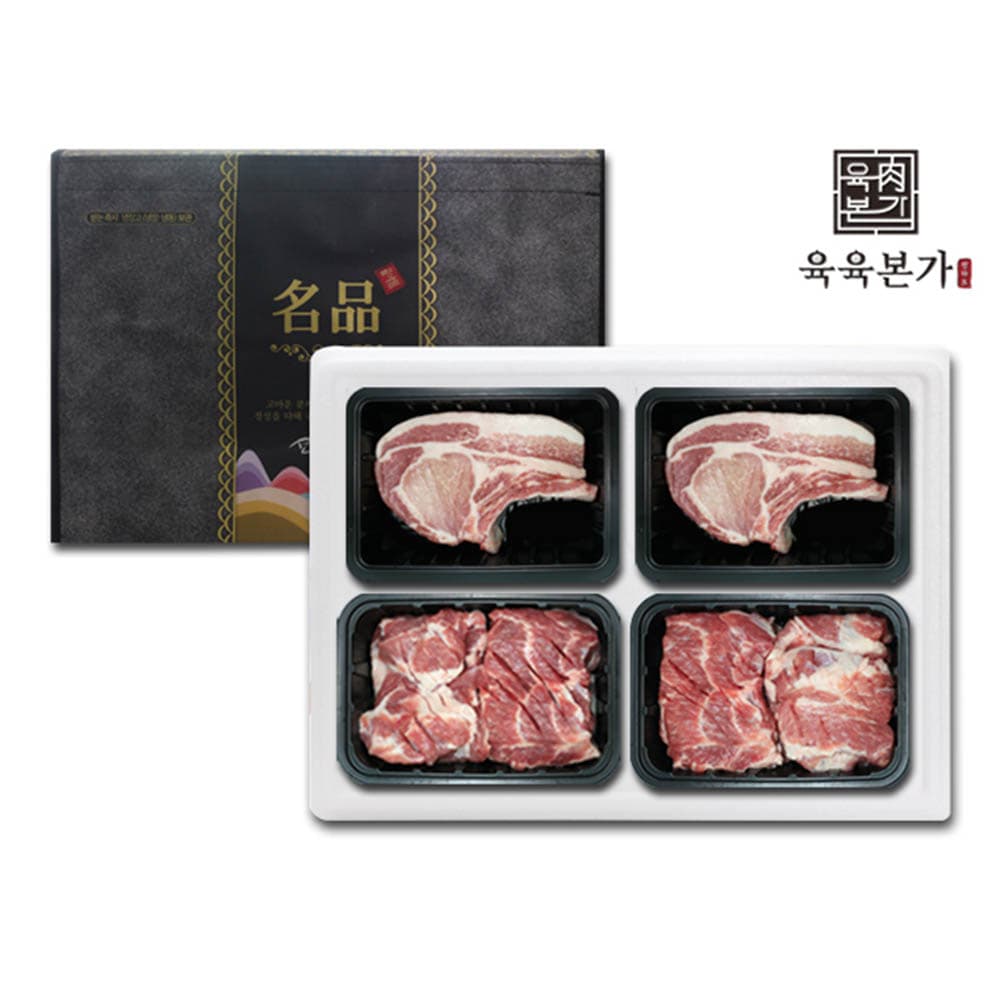 [육肉본가] 우리한돈 저온숙성4호 -A형(돈마호크/돈마호크/갈목살/갈목살)
