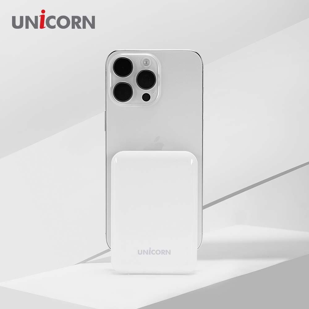 유니콘 5000mAh 일체형 도킹형 흡착식 갤럭시용 아이폰용 미니 보조배터리 PB-VC5000