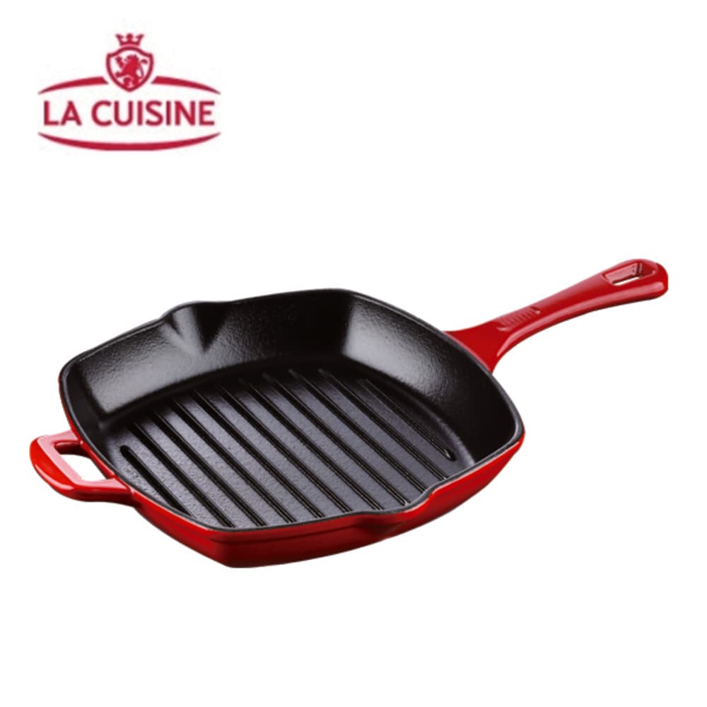[La Cuisine] 라퀴진 양손 핸들 무쇠 그릴팬 24cm
