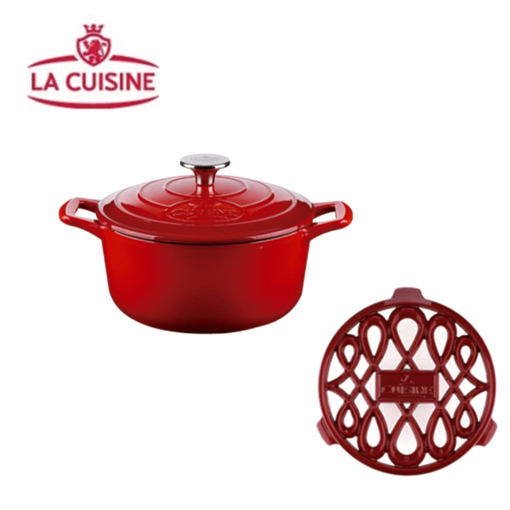 [La Cuisine] 라퀴진 주물냄비 20cm + 주물받침대 18cm