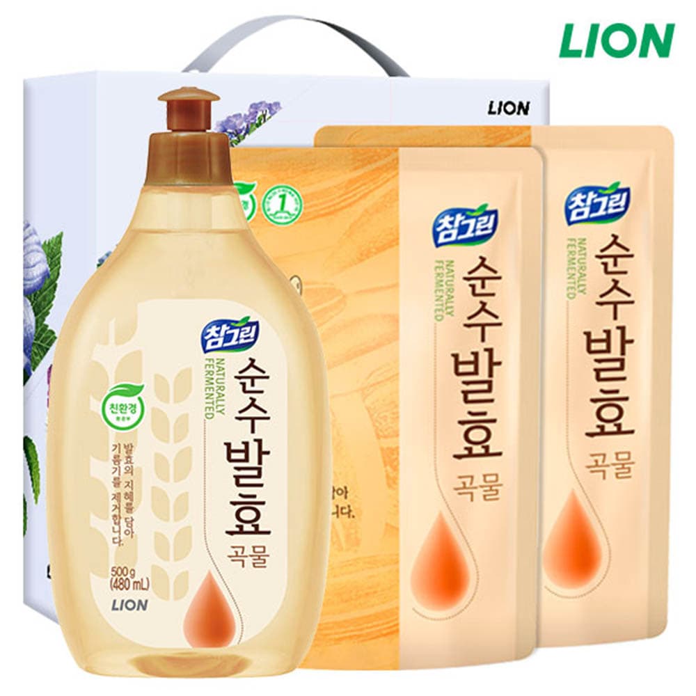 (친환경)참그린곡물500용기 곡물300리필2P(3종)