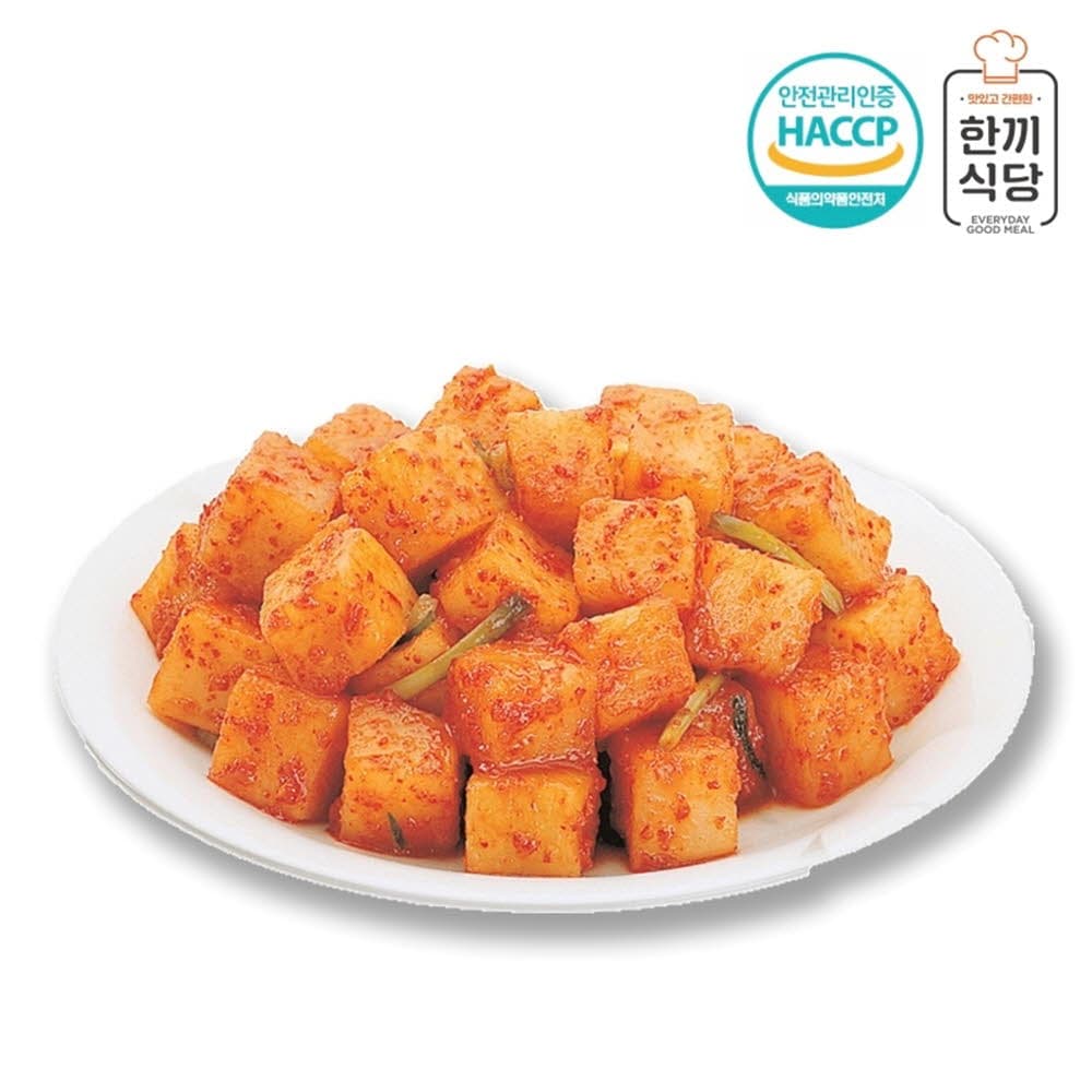 한끼식당 우리 농산물 100% 깍두기1kg