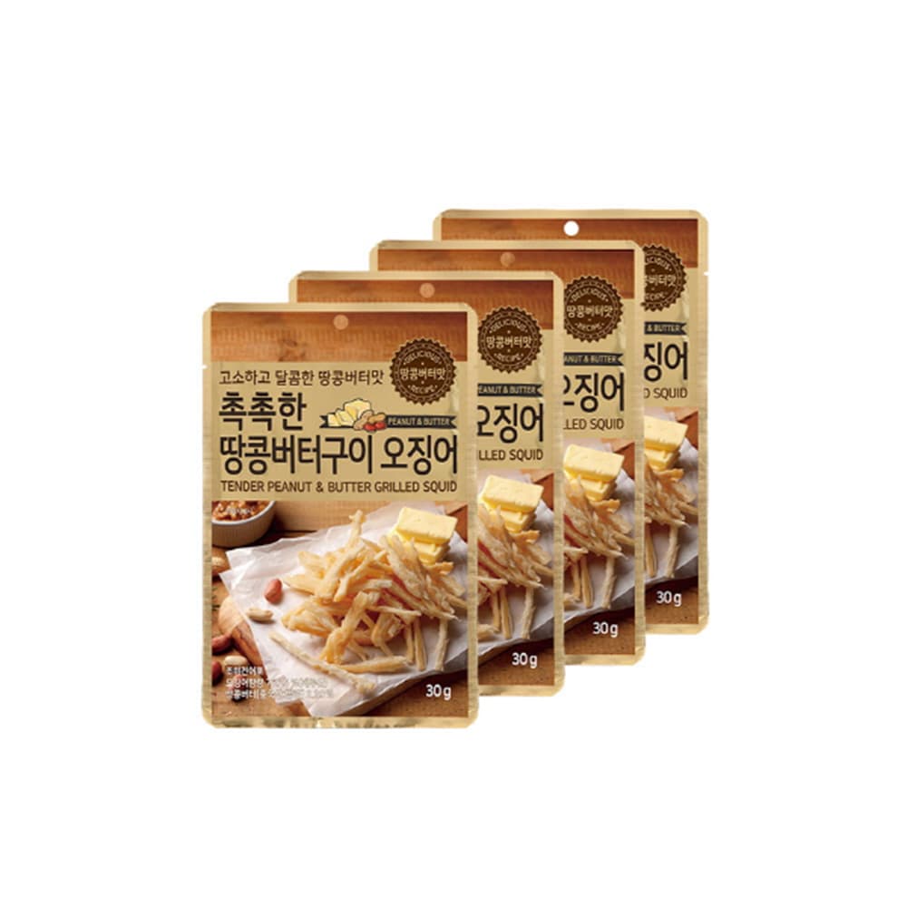 촉촉한 땅콩버터구이 오징어 30g*4봉