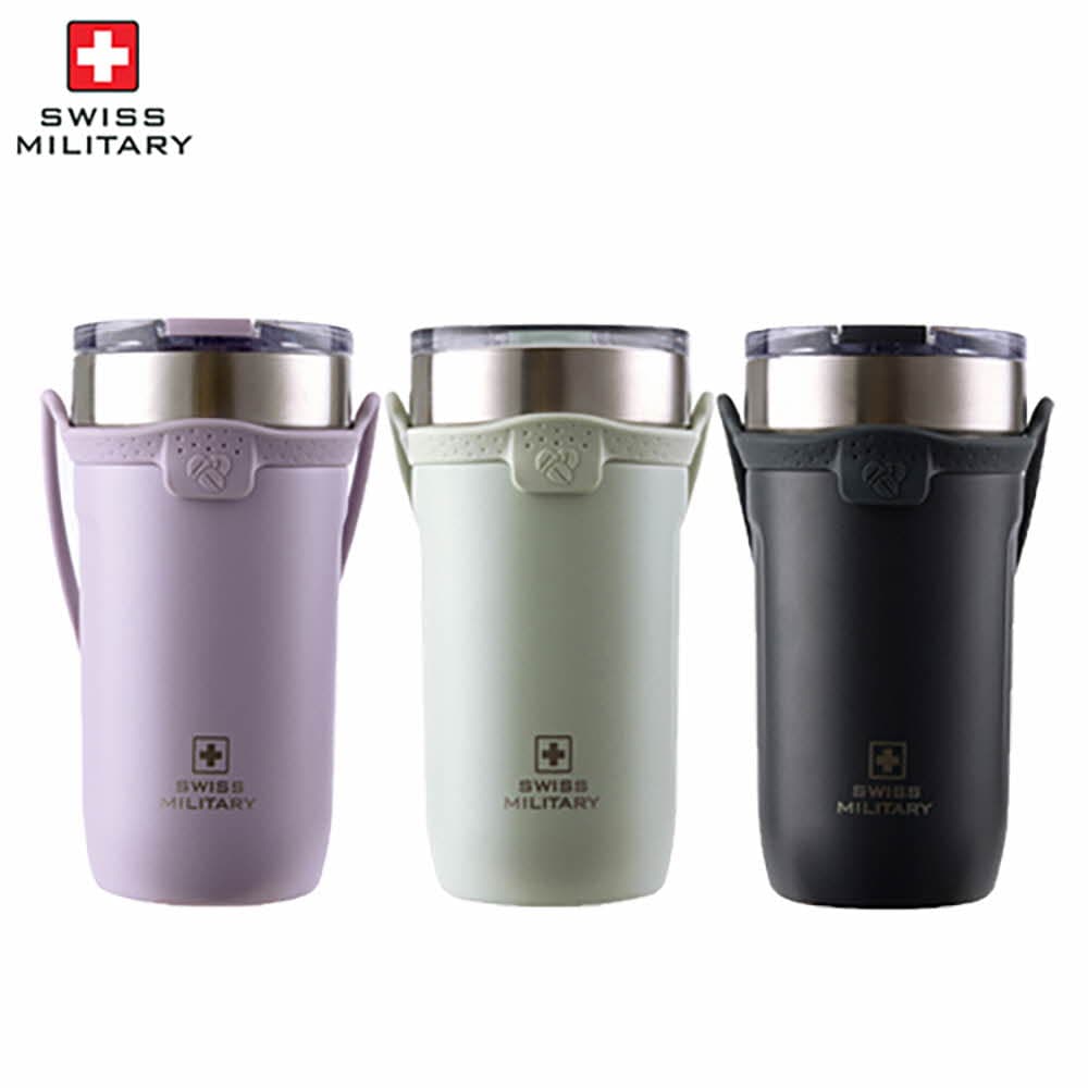 스위스밀리터리 스트랩 텀블러 530ml (웜그레이/애플민트/라벤더 택1) OKK-TS530