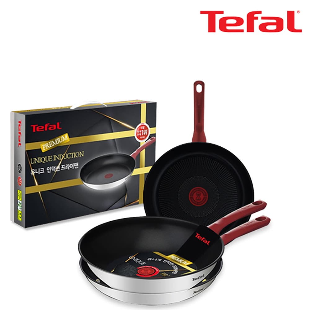 테팔 유니크 인덕션 프리미엄 프라이팬 26cm+28cm+멀티팬 28cm CT1-UQFP2628W28
