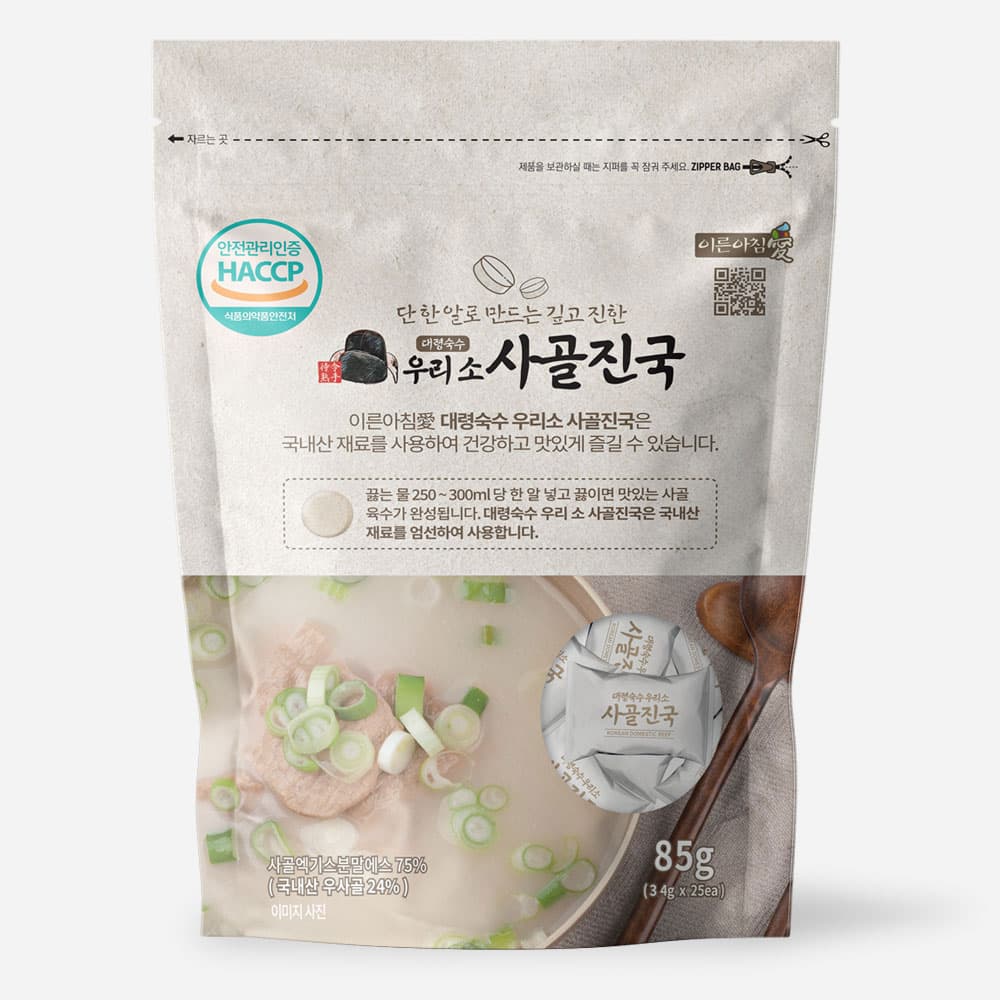 대령숙수 우리소 사골진국 85g(3.4gx25ea)