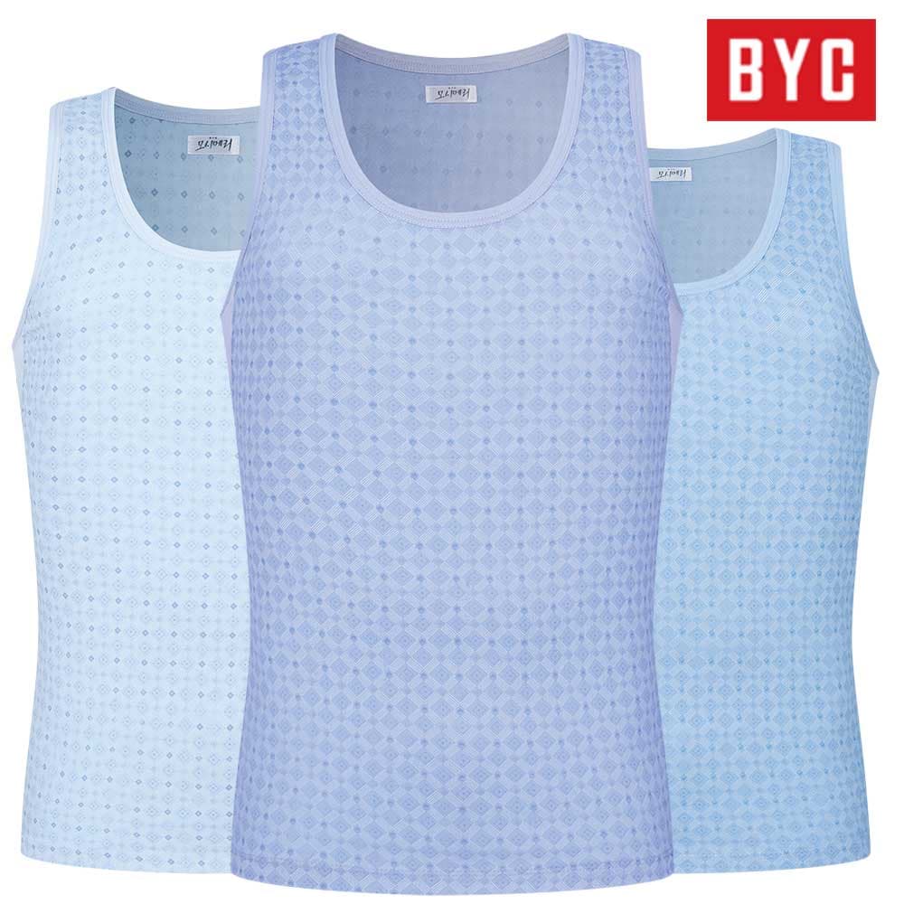 BYC 모시메리 3매입 남성 런닝 F3013