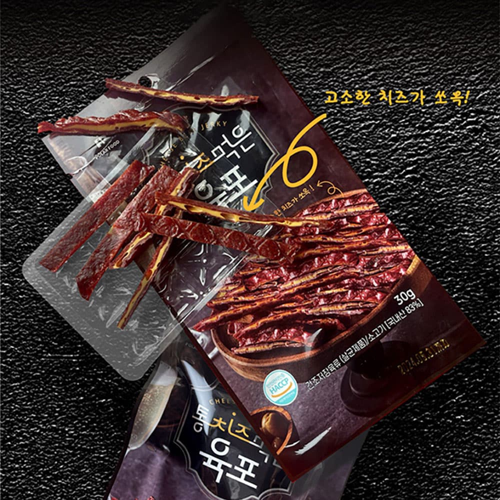 폴라푸드 통치즈 먹은 소고기 육포 30g 5개
