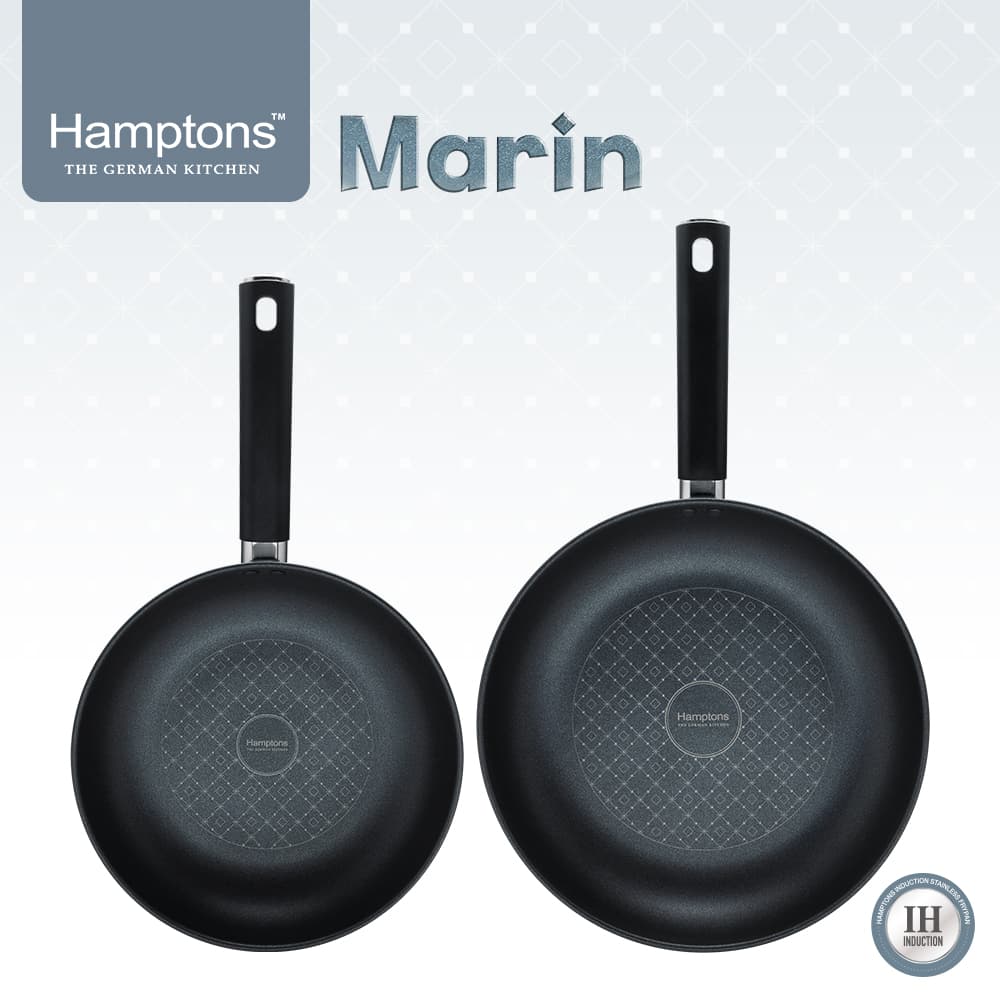 Hamptons 햄튼 마린(Marin) 인덕션 후라이팬 24F+28F 2종-E HTMR-4F8F