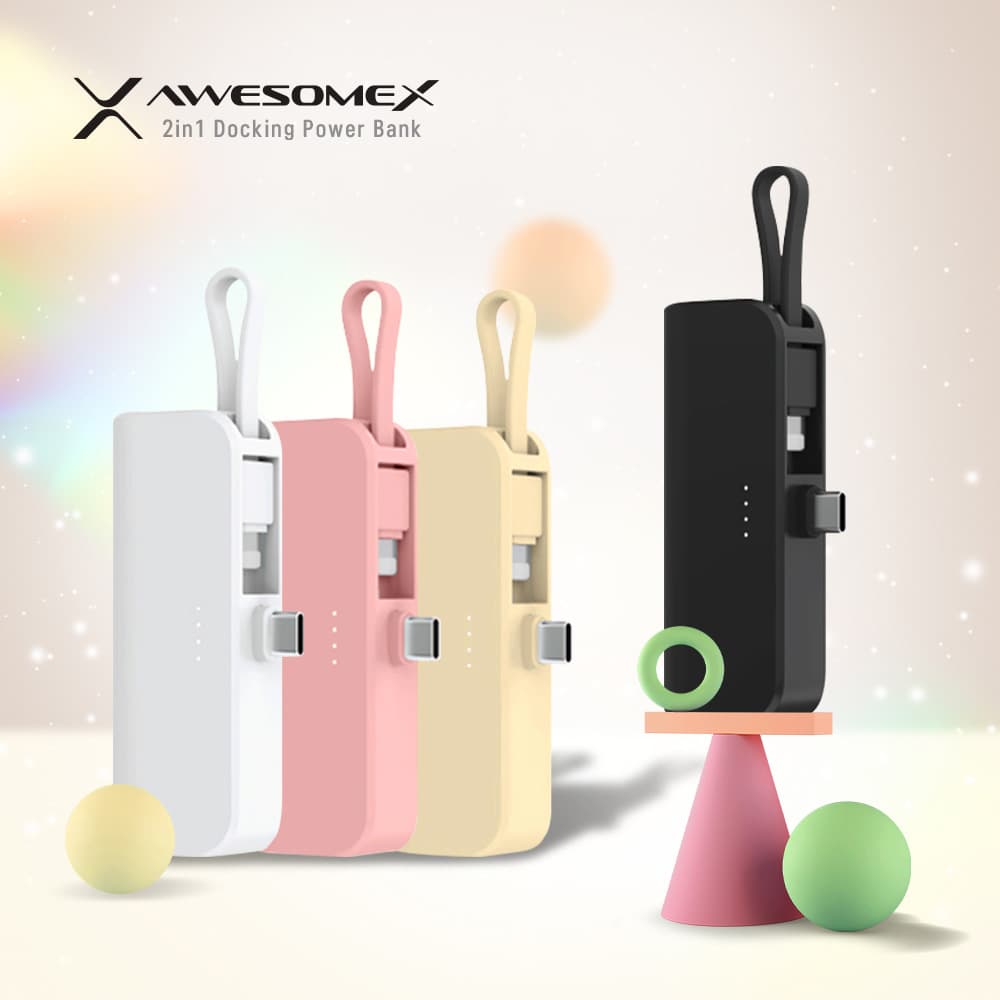 어썸엑스 2in1 도킹형 5000mAh 보조배터리 AXPB-R5-CHL