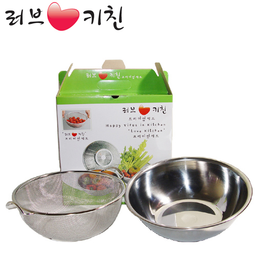 러브키친 프리미엄2호세트 (믹싱볼28.5cm+양수바구니25.5cm) 상세이미지