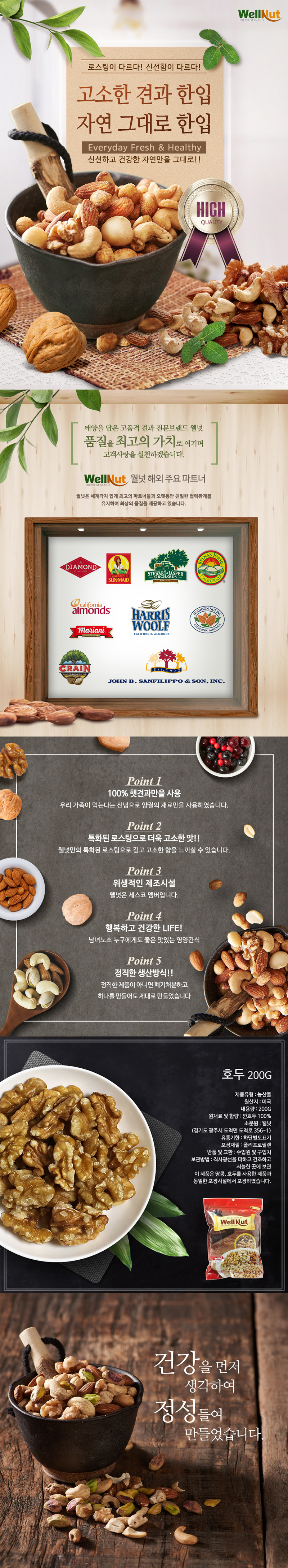 웰넛 호두 200g x 3ea 상세이미지