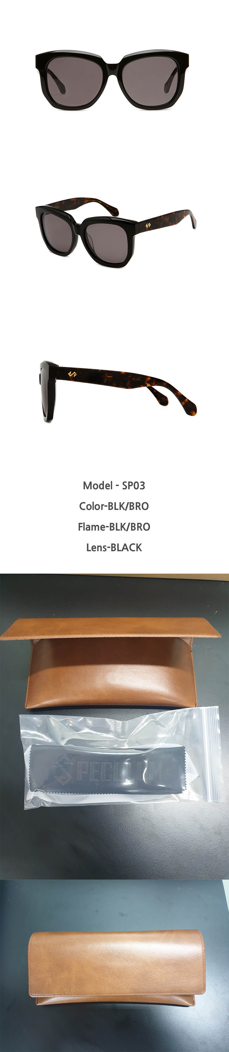 스페쿨룸 선글라스 SP03 BLK/BRO 상세이미지