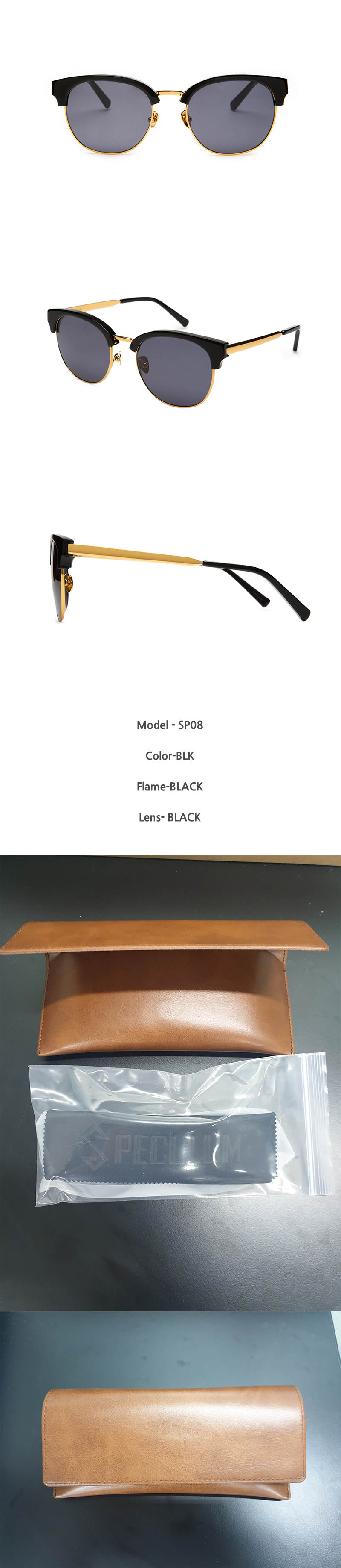 스페쿨룸 선글라스 SP08 BLK 상세이미지