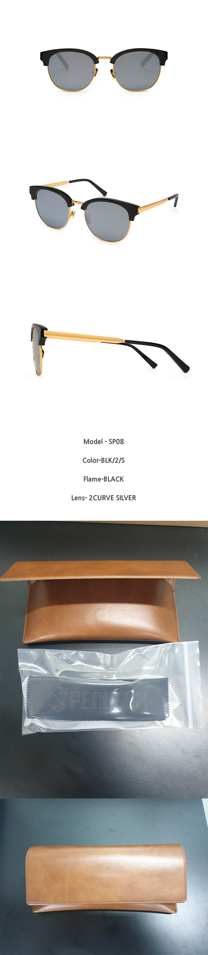 스페쿨룸 선글라스 SP08 BLK/2/S 상세이미지
