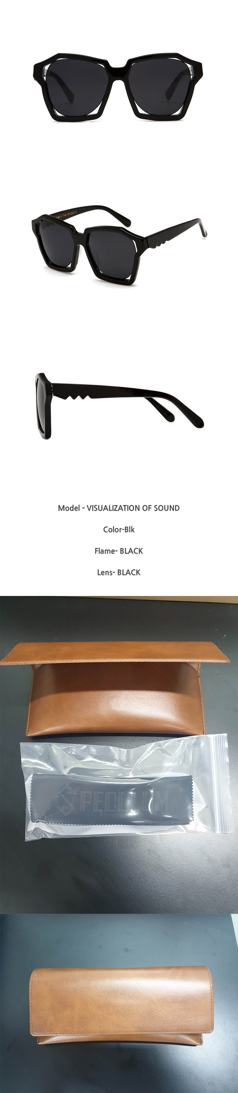 스페쿨룸 선글라스 VISUALIZATION OF SOUND BLK 상세이미지