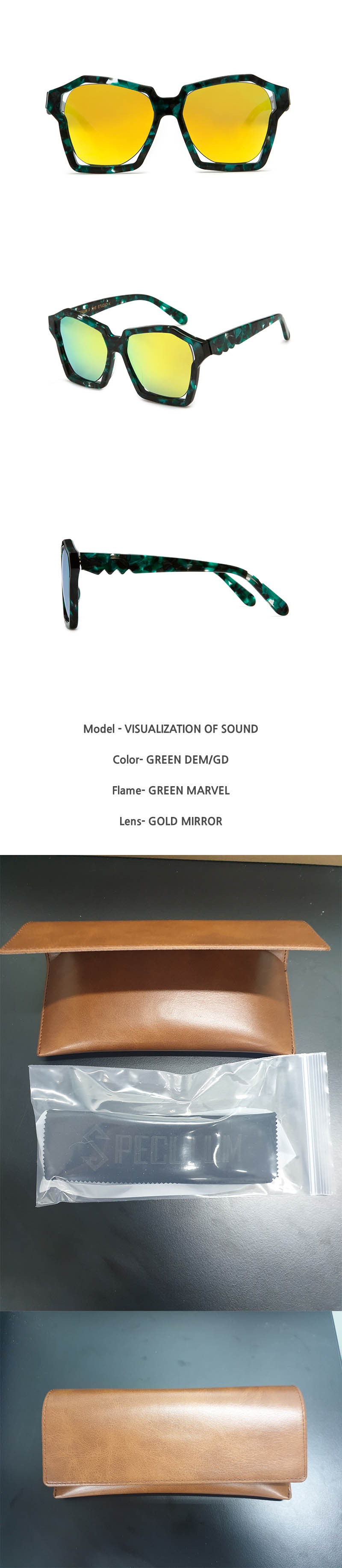 스페쿨룸 선글라스 VISUALIZATION OF SOUND GREEN DEM/GD 상세이미지