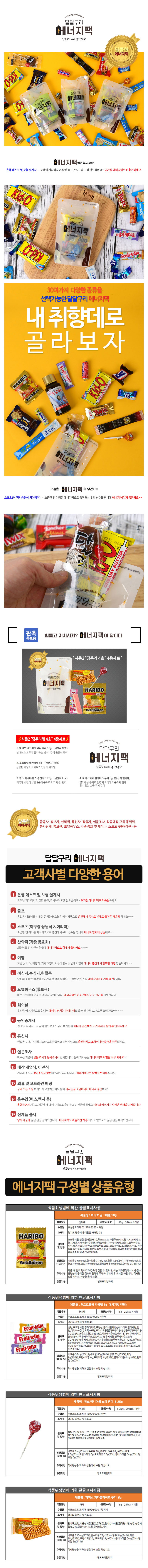 에너지팩 시즌2 달달구리 당주리 4호 4종세트 x 10개 상세이미지