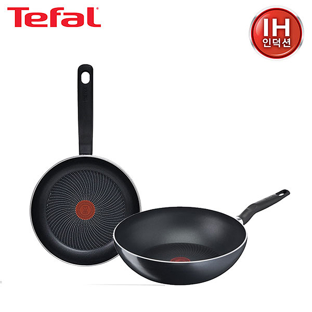테팔 퍼펙트 쿠킹 다크 인덕션 프라이팬 24cm+멀티팬 28cm TFC-PC4W 상세이미지