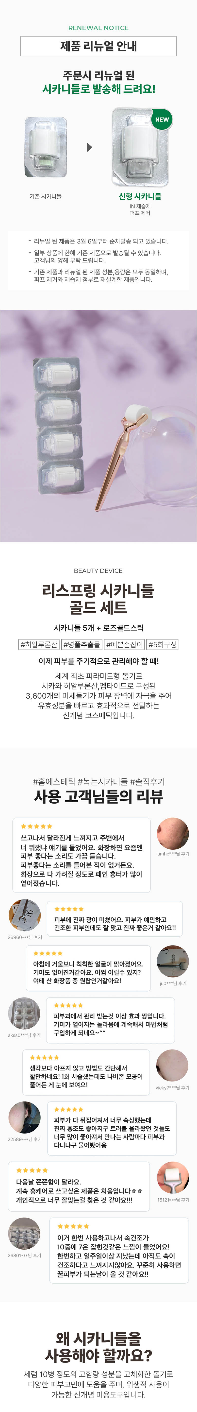 리스프링 시카니들 로즈골드 세트 상세이미지