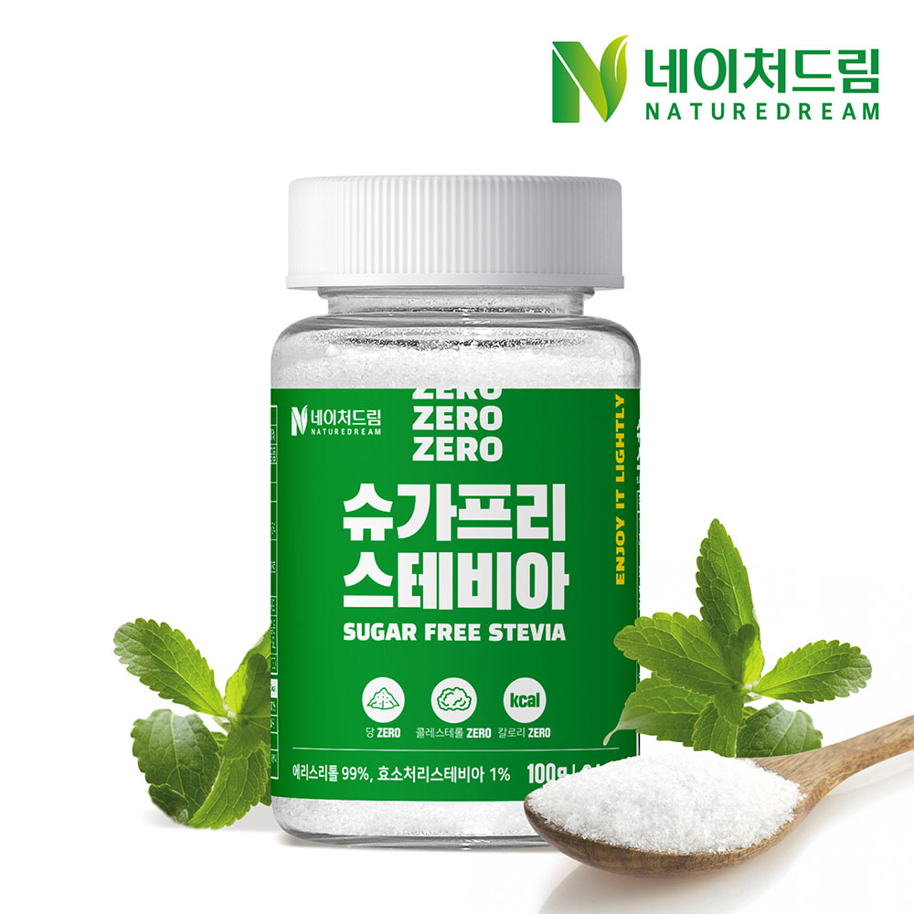 네이처드림 설탕대체 슈가프리 스테비아 100g x 1병 상세이미지