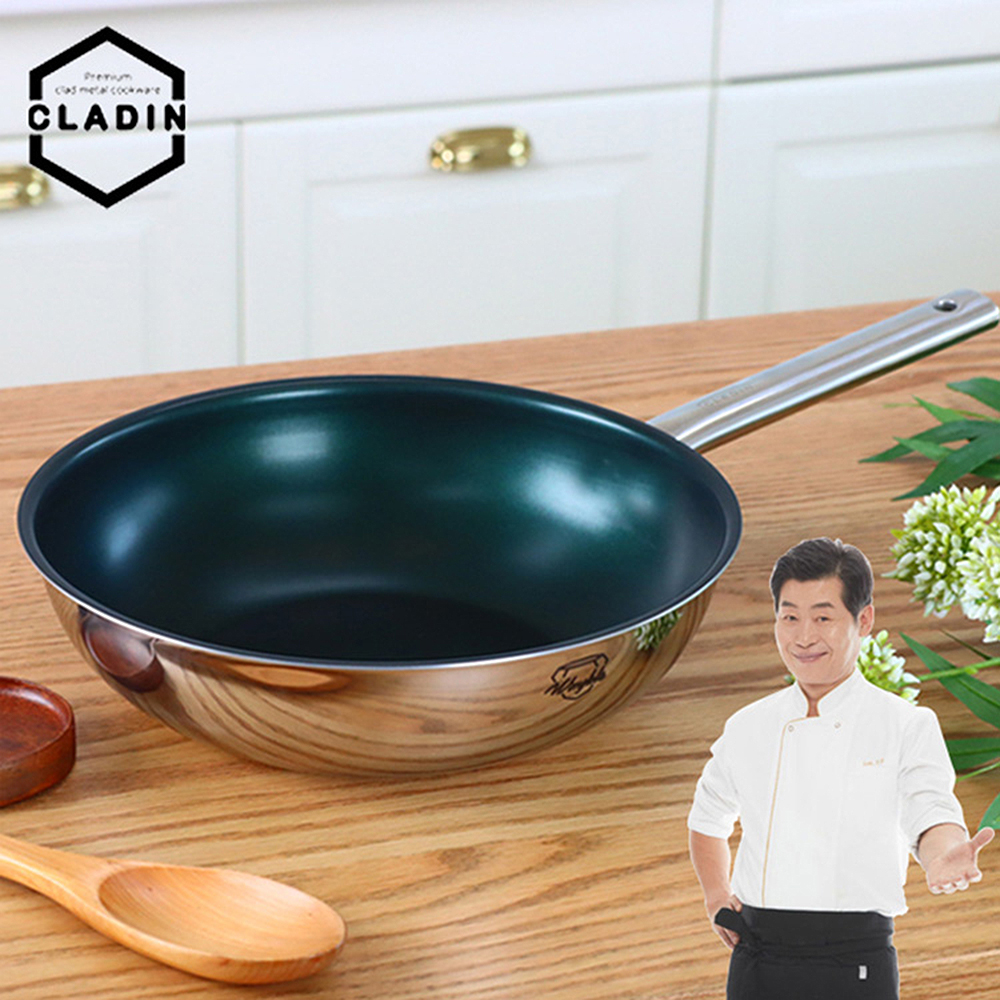 클래딘 이연복셰프 웨이블 스테인레스 궁중팬 28cm 상세이미지