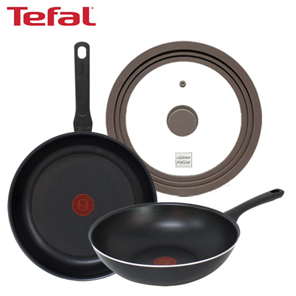 테팔 이지앤컴포트 티타늄 프라이팬 28cm+멀티팬 28cm+죠르노펠리체 실리콘 멀티 뚜껑 M 상세이미지