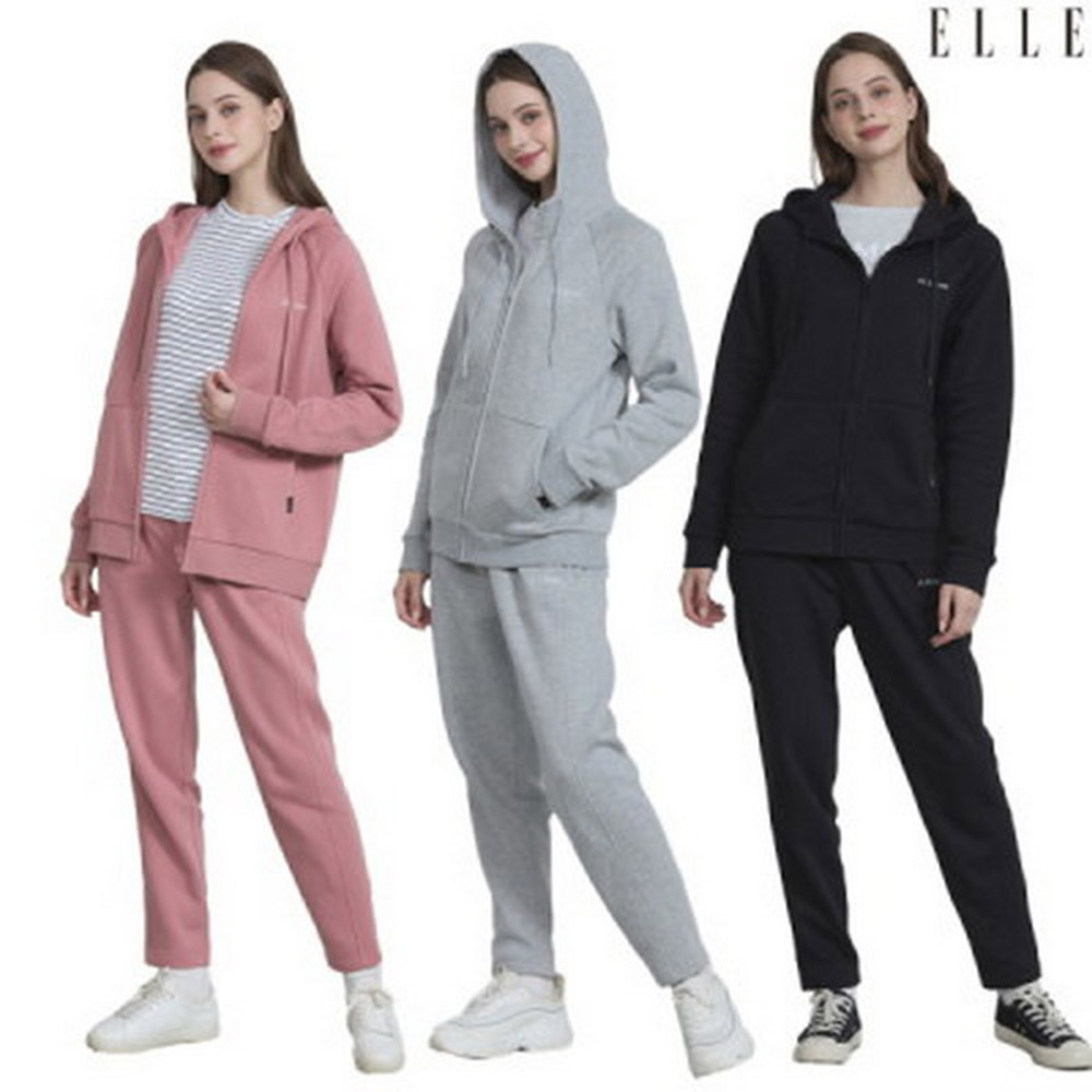 엘르 22FW 스포츠 코튼 블렌디드 에센셜 트랙수트 상하의세트(여성) 상세이미지
