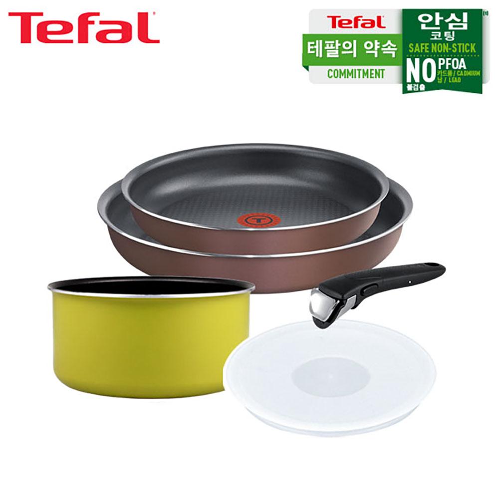 테팔 매직핸즈 로즈 와인 트라이미 3P+쿡인컬러 매직핸즈 냄비 18cm+매직핸즈 밀폐뚜껑 18cm 상세이미지