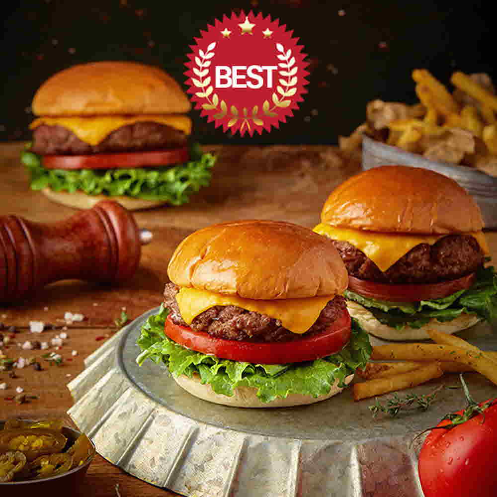 담짜 100% Beef 정통 미국식 수제 치즈 햄버거 밀키트(3인분/740g)프랭크 치즈버거 상세이미지