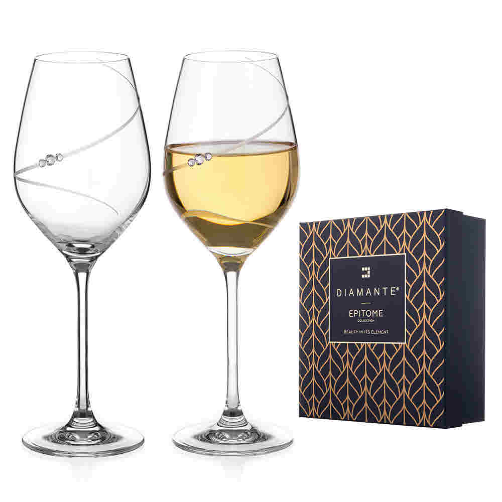 디아망떼 크리스탈 와인잔 실루엣(화이트)360ml x 2 상세이미지
