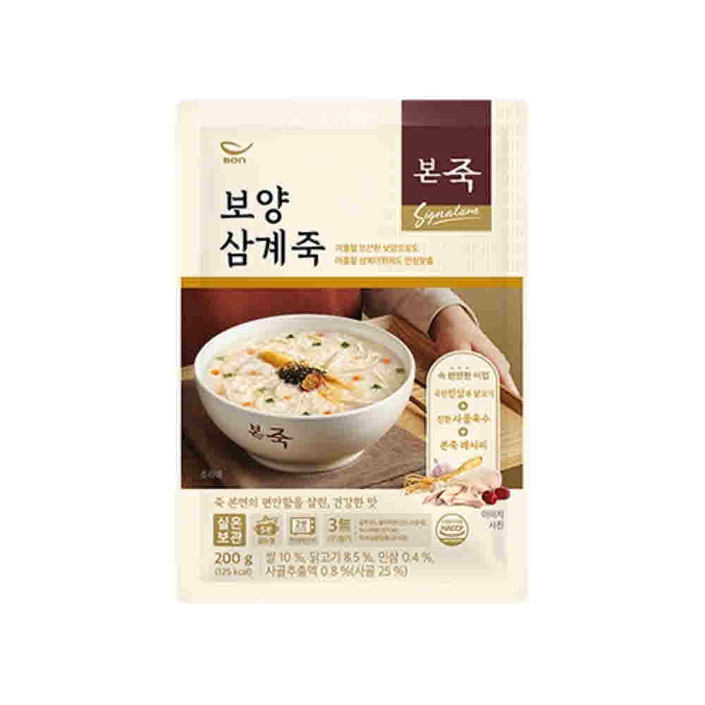 본죽 간편조리 파우치 보양삼계죽 200g 상세이미지