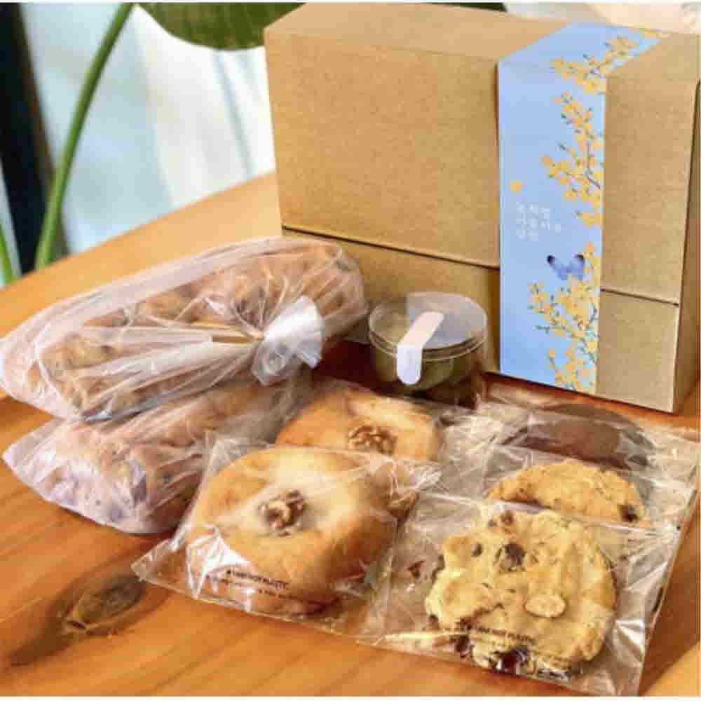 돌멘베이커리 강화도 수제 비건 바질브레 선물세트(바질브레 2개, 팥빵 2개, 초코칩쿠키 2개, 다크쿠키 2개, 강화쑥쿠키 1개) 상세이미지