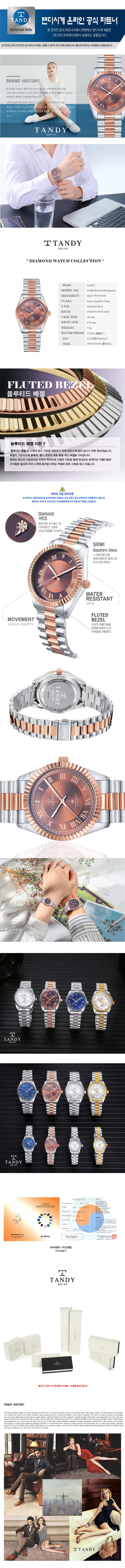 탠디시계 사파이어 다이아라인 TS-303 M Rose Gold(남성) 상세이미지