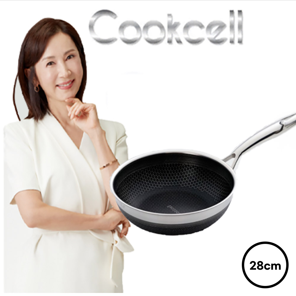 쿡셀 블랙큐브 더블 웍28cm (궁중팬,유리뚜껑 포함) 상세이미지