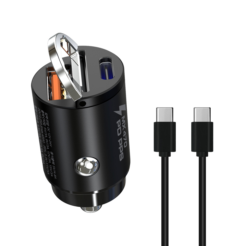 엑스트라 MX470 초고속 PD USB-A 듀얼 차량용 충전기(매립형/블랙) 상세이미지
