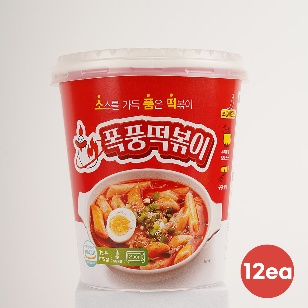 폭풍 떡볶이컵 175g*12ea 상세이미지